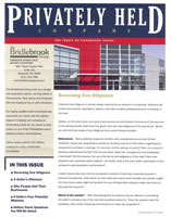 Newsletter with topics on buying and selling a business in the Philadelphia Region