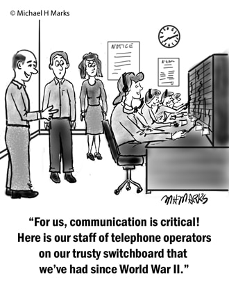 Maximizing Value Cartoon 96-Phone Switchboard from WWII