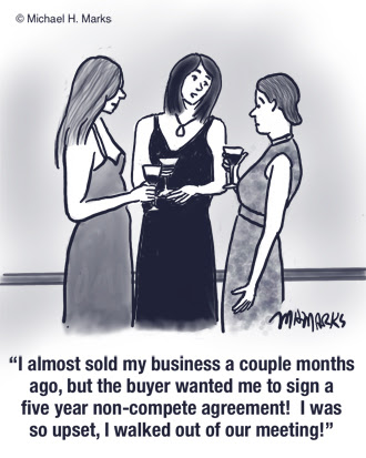 cartoon about using a third party negotiator when selling a business